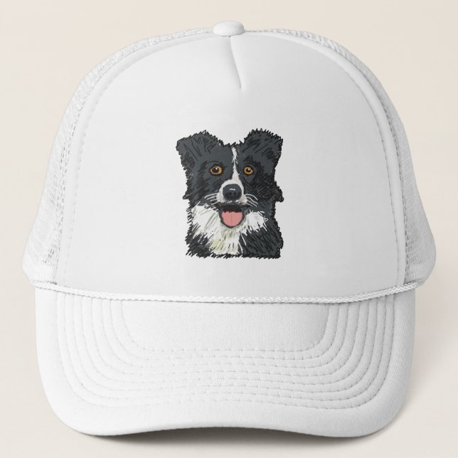 Border Collie Trucker Hat (Front)