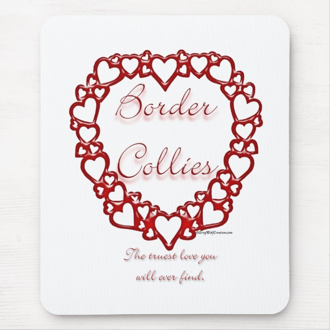 Border Collie True Love Mouse Pad (Front)