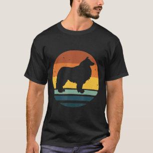 Border Collie Vintage Retro Dog Mum Dad T-Shirt
