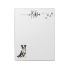 Border Collie Watercolor Monogram Personalised