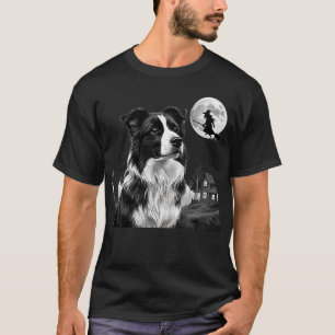 Border Collie & Witch Moon Howl Art Print T-Shirt