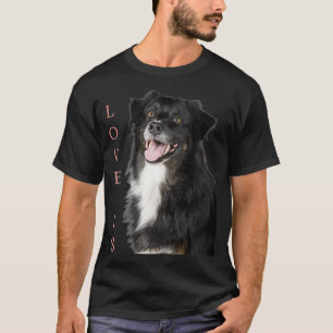 Border Collie Women Men Kids Love Dog Mum Dad Gif T-Shirt