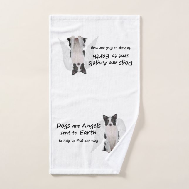 Border Collies Are Angels Hand Towel (Hand Towel)