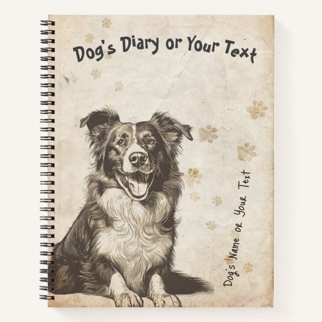 Border Collie's Diary Notebook (Front)