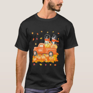 Border Collies Pumpkin Truck Halloween Thanksgivin T-Shirt