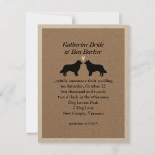 Border Collies Wedding Invitation