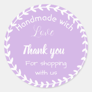 Border design business stickers. classic round sticker