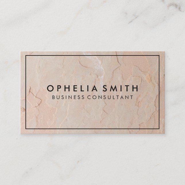 Border Minimalist | Texture Corporate Business Card (Front)