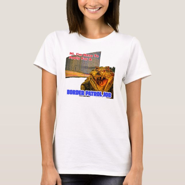 Border Patrol Alligator Womens T-Shirt (Front)