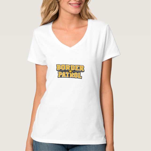 Border Patrol Bold Text Badge T-Shirt (Front)
