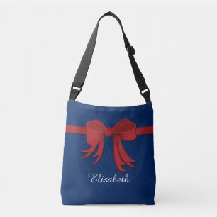 Border Ribbon red gradients + your ideas Crossbody Bag