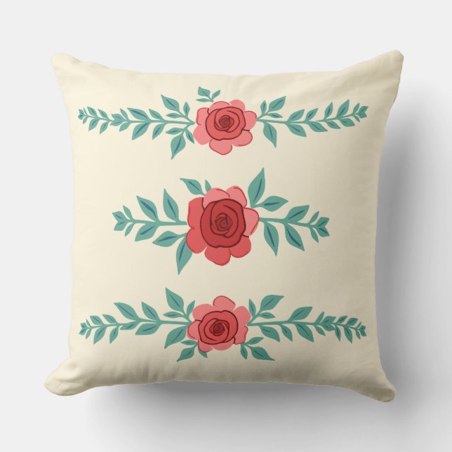 Border Rose Arrangement Cushion (Front)
