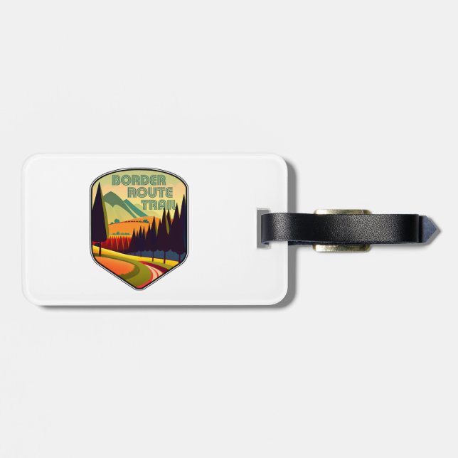 Border Route Trail Minnesota Colours Luggage Tag (Back Horizontal)