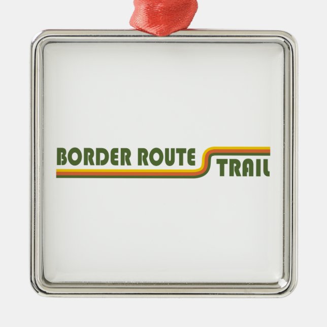 Border Route Trail Minnesota Metal Tree Decoration (Front)