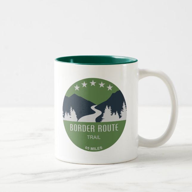 Border Route Trail Minnesota Two-Tone Coffee Mug (Right)