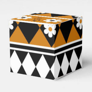 Border Stripe Flower Diamond Boho Floral Pattern Favour Box