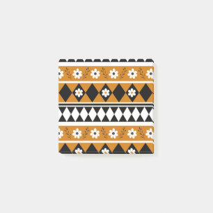 Border Stripe Flower Diamond Boho Floral Pattern Post-it Notes
