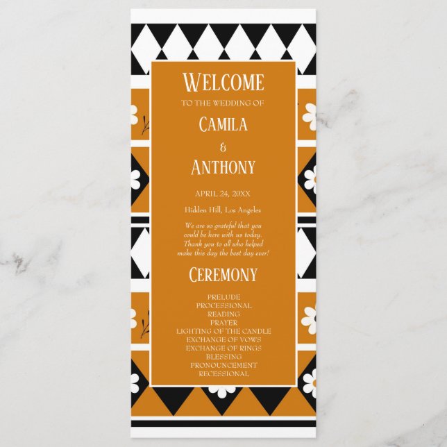 Border Stripe Flower Diamond Boho Floral Pattern Programme (Front)