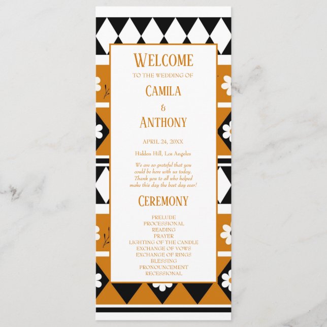 Border Stripe Flower Diamond Boho Floral Pattern Programme (Front)