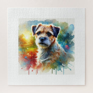 Border Terrier 030724AREF116 - Watercolor Jigsaw Puzzle