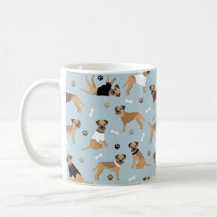 Border Terrier Bones and Paws Coffee Mug