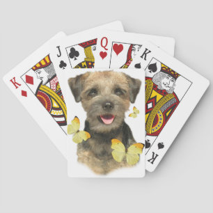 Border Terrier Butterfly Playing Cards