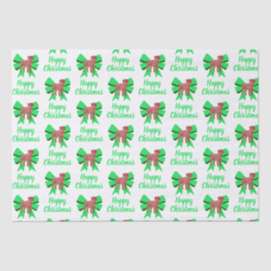 Border Terrier Christmas Dog & Bow White Tissue Paper