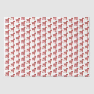 Border Terrier Christmas Dog Silhouette White Tissue Paper