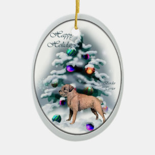 Border Terrier Christmas Gifts Ornament