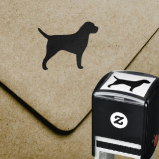 Border Terrier Dog Breed Silhouette Self-inking Stamp