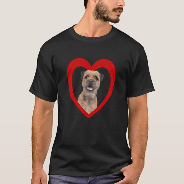 Border Terrier Dog Heart  Terrier Border Terrier   T-Shirt (Front)