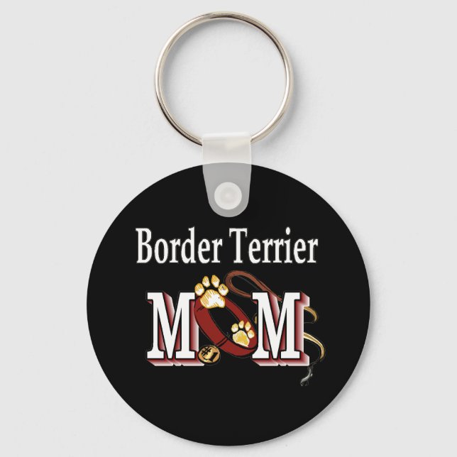 Border Terrier Dog MOM Key Ring (Front)