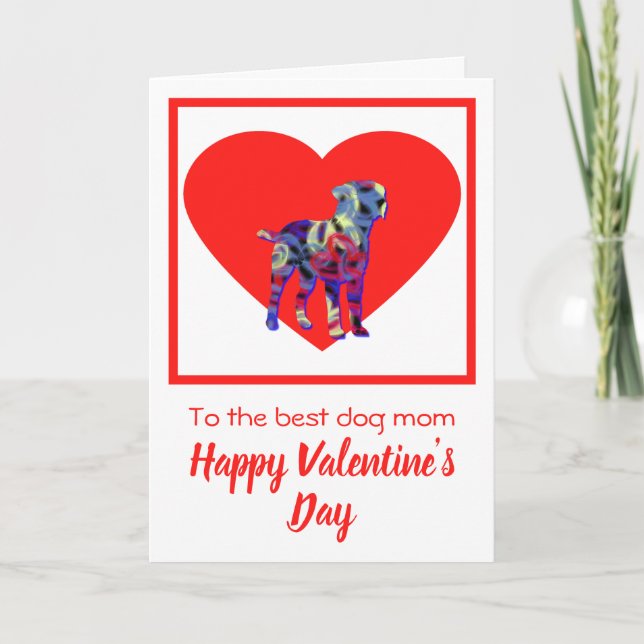 Border Terrier Dog Valentine’s Day Greeting Card (Front)