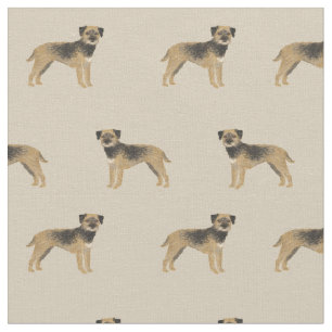 border terrier dogs tan fabric