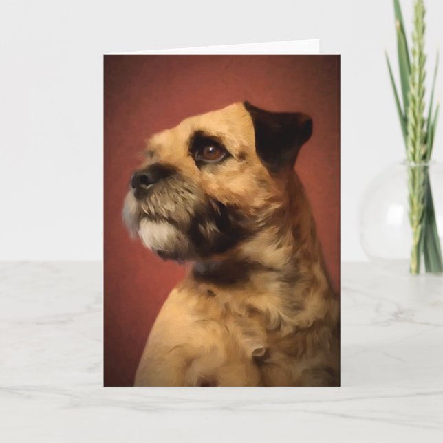 Border Terrier Greeting Card (Front)