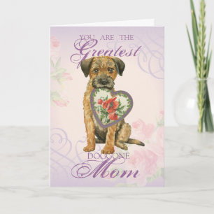 Border Terrier Heart Mum Card