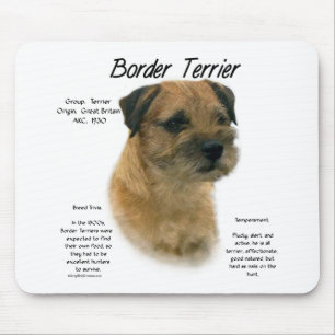 Border Terrier History Design Mouse Pad