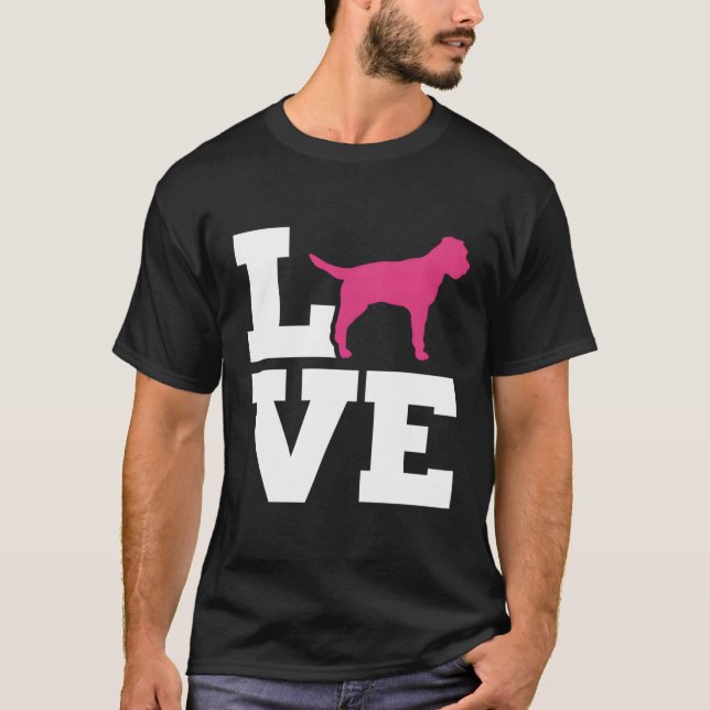 Border Terrier Love T-Shirt (Front)