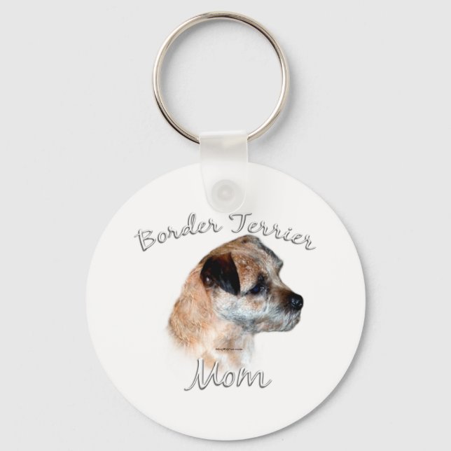 Border Terrier Mum 2 Key Ring (Front)