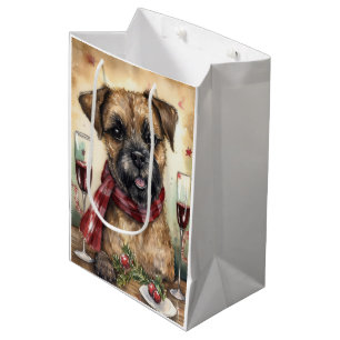 Border Terrier New Year Medium Gift Bag
