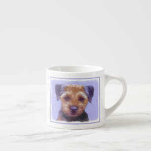 Border Terrier Painting - Cute Original Dog Art Espresso Cup