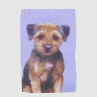 Border Terrier Painting - Cute Original Dog Art