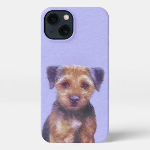 Border Terrier Painting - Cute Original Dog Art iPhone 13 Case