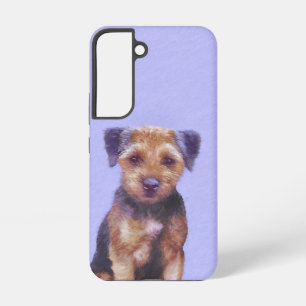 Border Terrier Painting - Cute Original Dog Art Samsung Galaxy Case