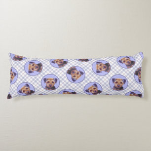 Border Terrier Painting Cute Original Pet Dog Art Body Cushion