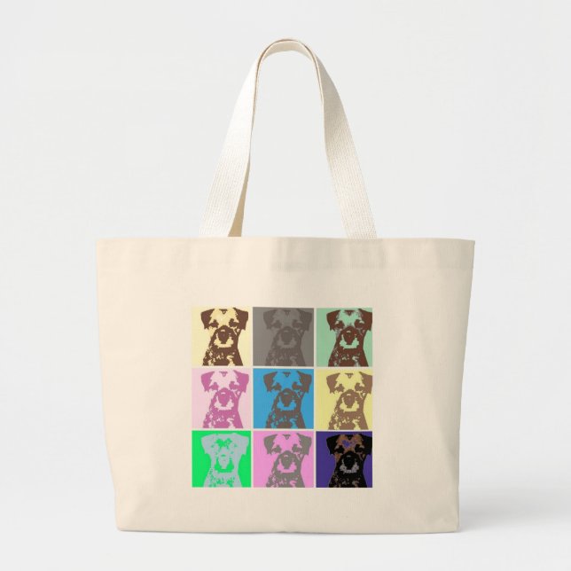 Border Terrier, part II Large Tote Bag (Front)