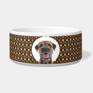 Border Terrier Personalise Photo & Name Dog  Bowl