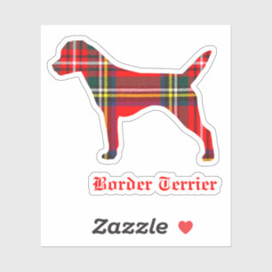 Border terrier plaid breed silhouette