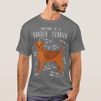 Border Terrier Red Dog Anatomy T-Shirt