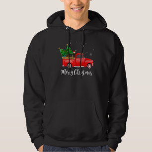 Border Terrier Red Truck Christmas Tree Xmas Dog Hoodie
